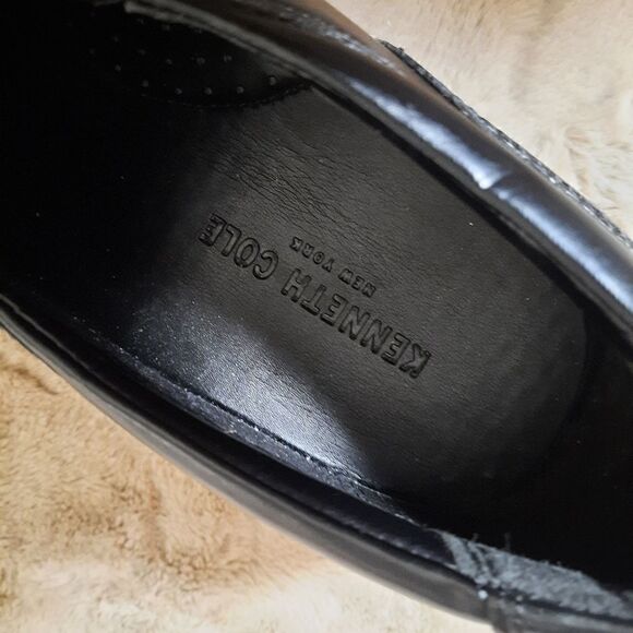 Kenneth Cole Black Leather Slip- Ons - Picture 10 of 12